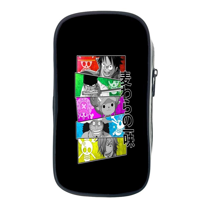 One Piece Pencil Bag Zoro Luffy Chopper Ace Law School Cases Kawaii Stationery Holder Bag Pen Case Students School Supplies