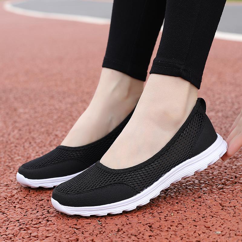 35-42 Damen Flache Schuhe Casual Bootsschuhe Mutter Krankenschwester Loafers