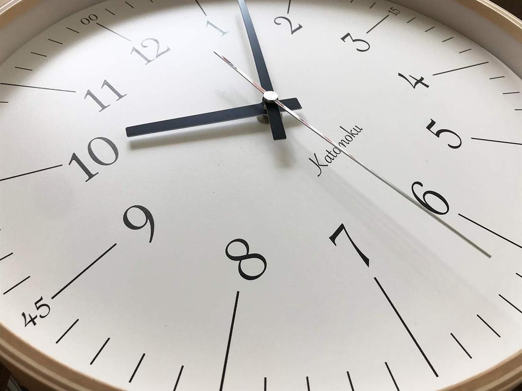 KATOMOKU plywood clock 18 Natural Wall Clock with Continuous Second km-110NA Hand, 304mm (Radio-controlled)