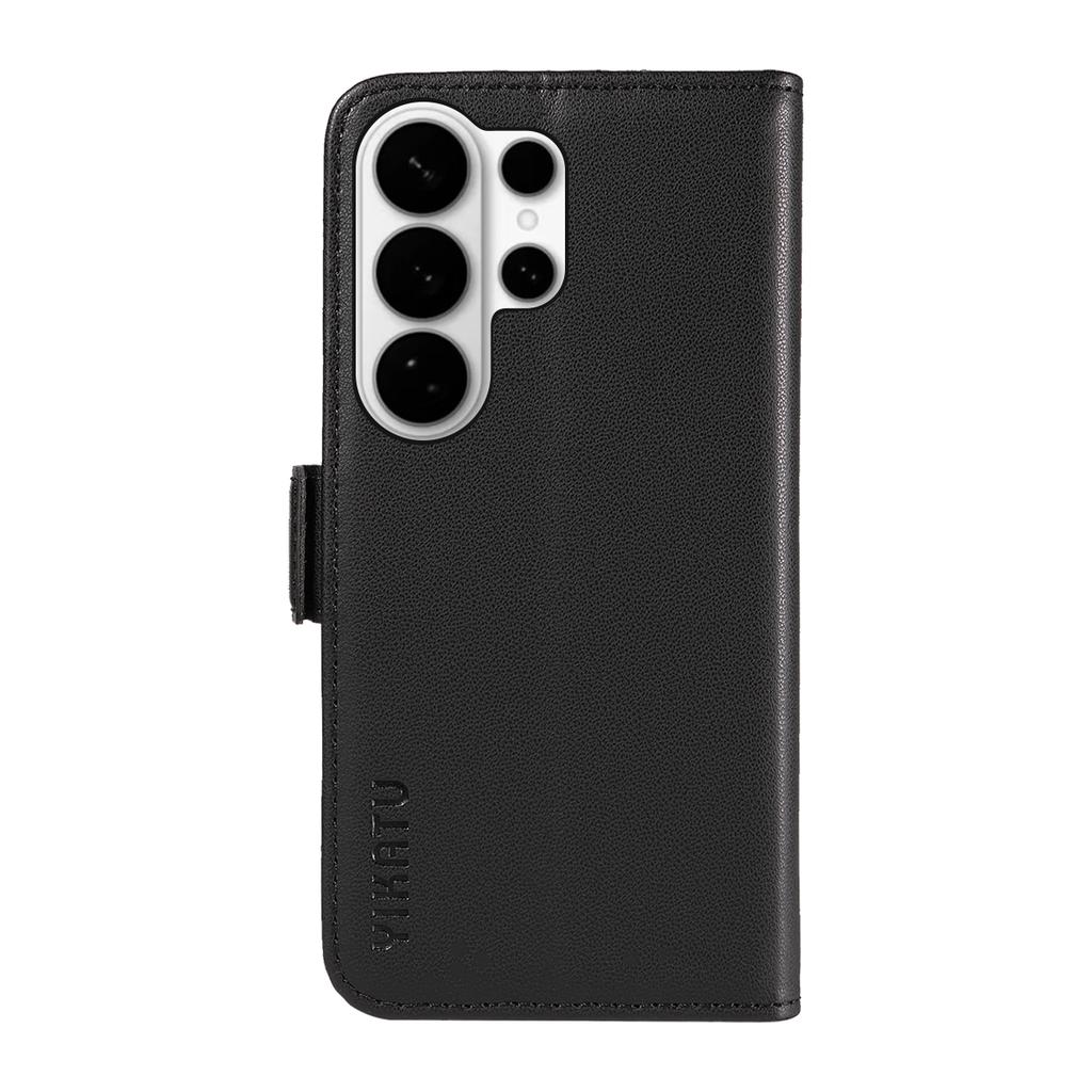 For Samsung Galaxy S26 Ultra Wallet Phone Case YIKATU YK-003 Leather Stand Cover -  Black