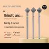 Diamond Grit Nail Grinding Head for C-Curve, Crystal Gel Tips Shaping, and Dead Skin Removal
