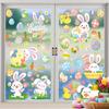 Easter Stickers, Cute Bunny Easter Eggs, Static Stickers, Window Display , Glass Decorations, Window Stickers