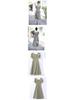 Chic French Floral Print Knee-Length A-Line Dress for Women: Summer Tea Style with Waist-Cinch and Slit Detail