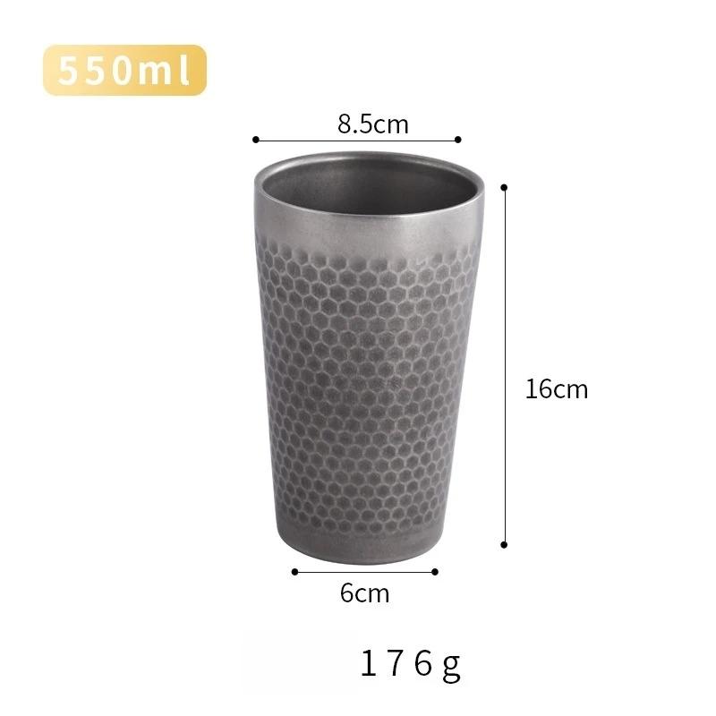 

Ретро-кружка с двойными стенками для хранения холодного пива из нержавеющей стали 304, кружки для воды, кофе, сока, коктейля, дорожная кружка, корейская посуда 175-550ml