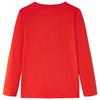 T-shirt pour enfants à manches longues rouge 92/104/116/128/140