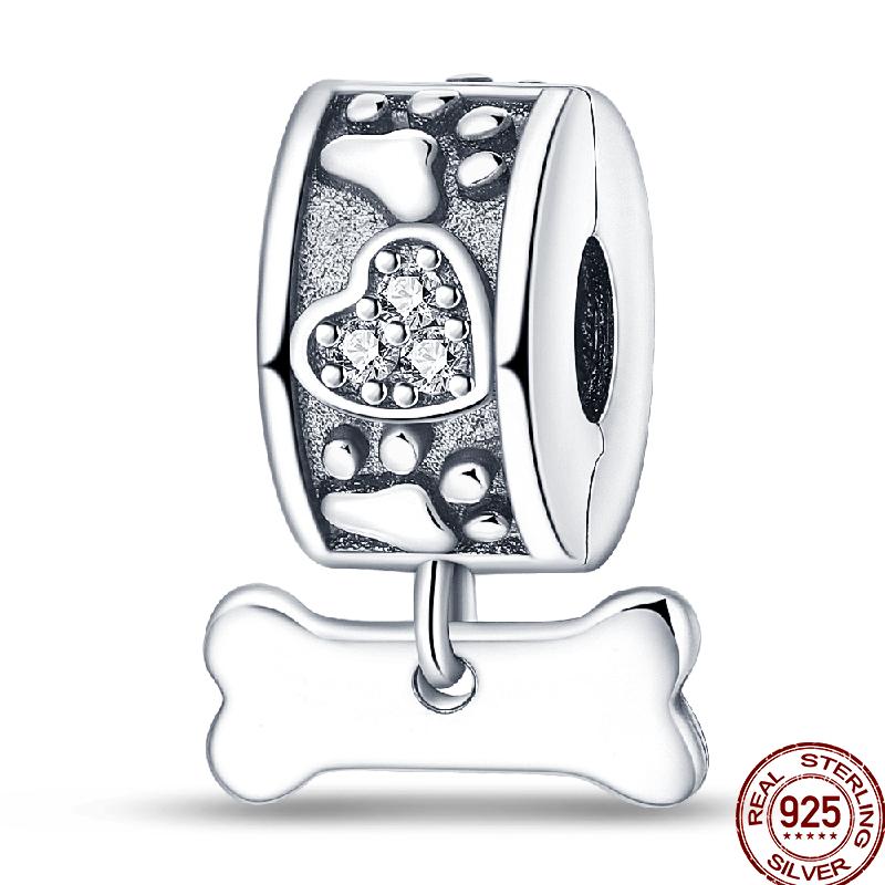 Kupferfeder Niedliches Haustier Tier Blume Perlen Anhänger Spacer Perlen Geeignet Passform Pan Original Armband Schmuck Geschenk