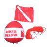 Bright Red PVC Diving Snorkeling Buoy Marker Flag Light Weight Construction For Boating Fishing And Water Sports Safety