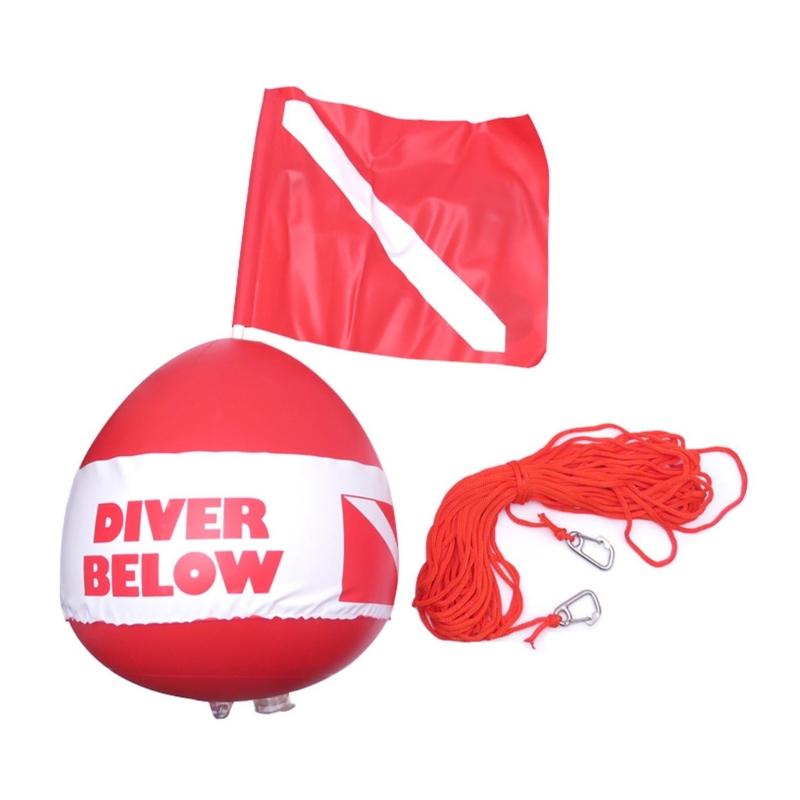 

High Visibilities Diving Down Flag With Adjustable Polyester Rope For Safe Snorkeling And Scubas Diving In Open Water 1