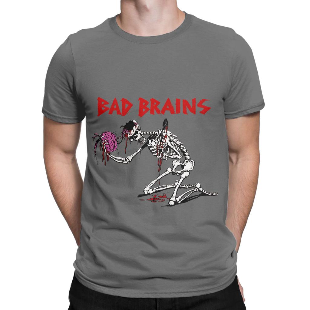 Bad Brains Punk skull Novelty 100 Cotton TShirt Bad Brains Tees Tops For Unisex
