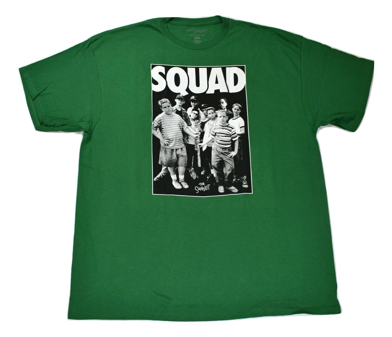 The Sandlot Mens Funny Baseball Movie Squad Photo Green Shirt New 2XL 3XL