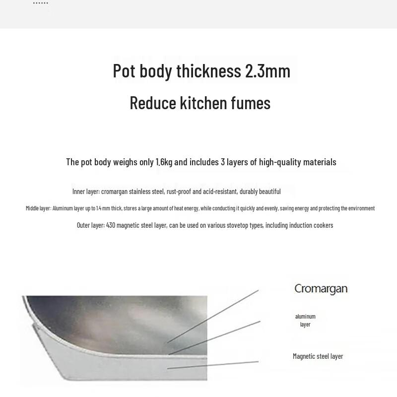 WMF Jingang 304 Stainless Steel Wok