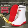 DR.ARCTIC Men's Reflective Ankle Rain Boots - Stylish, Round Toe, Anti-Slip.