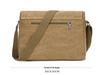 Q Men's Large Capacity Canvas Shoulder Bag - Business Casual Crossbody Briefcase