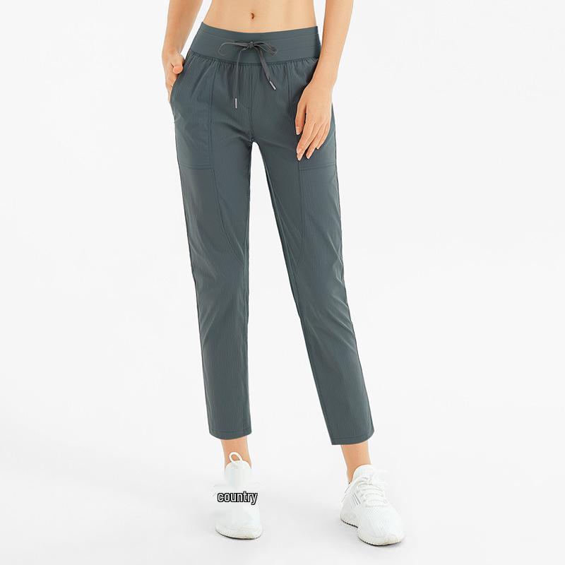 Lulu Damen Leichte Schnelltrocknende Fitnesshose mit Geradem Bein