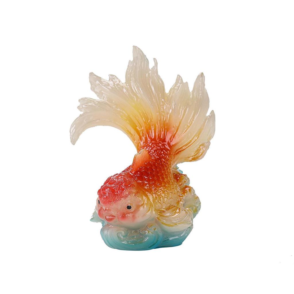 Color-Changing Arowana Tea Pet Ornament: Creative Goldfish Decor for Tea Table Display