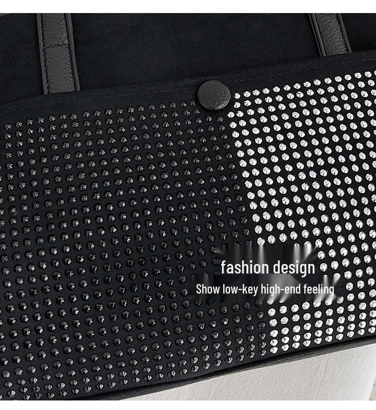 2025 Retro Strass Damen Tote: Schultertasche mit großem Fassungsvermögen für Herbst/Winter für Arbeit & Pendeln