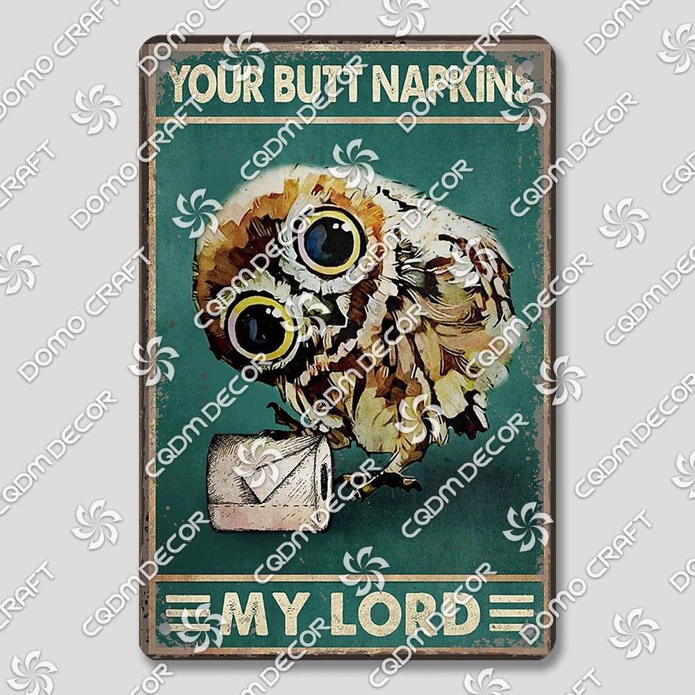 Vintage Retro Metal Tin Signs  Cute Owl Pig Cat and Funny WC Posters for Bathroom Mall BBQ Cafe Bar Pub Wall Decor
