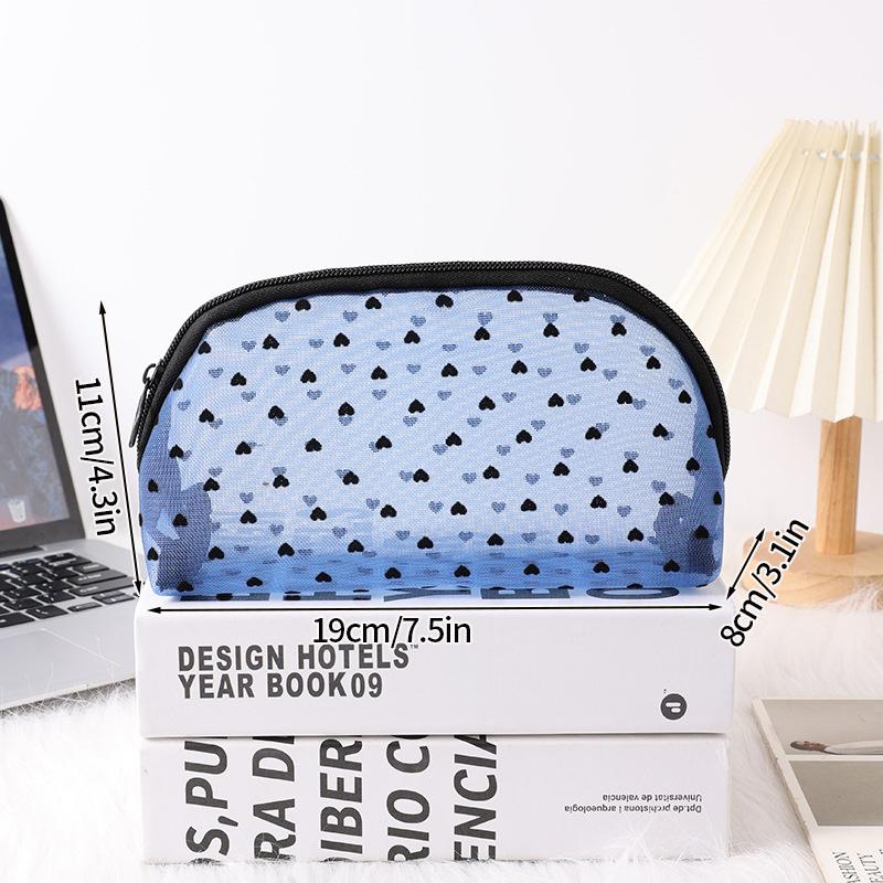 Große Kapazität Mesh Klar Kosmetiktasche Tragbar Reise Kulturtasche Schwarze Make-up Tasche Reißverschluss Aufbewahrungstasche Damen Beauty Organizer