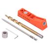 Pocket Hole Jig Kit Step Drill Bit Screwdriver Positioning Fixture Woodworking Tool