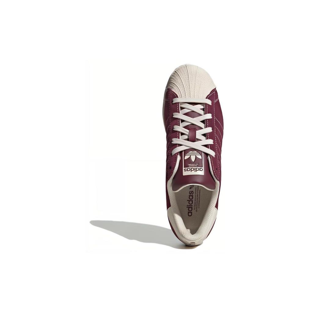adidas נעלי סניקרס סופרסטאר פורם משובח - בורדו לנשים אדום לבן מופלא IF7676