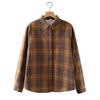 Women's Classic Plaid Long-Sleeve Shirt - Japanese Style, Plus Velvet, Thickened, Warm (Autumn/Winter 2025 Collection)