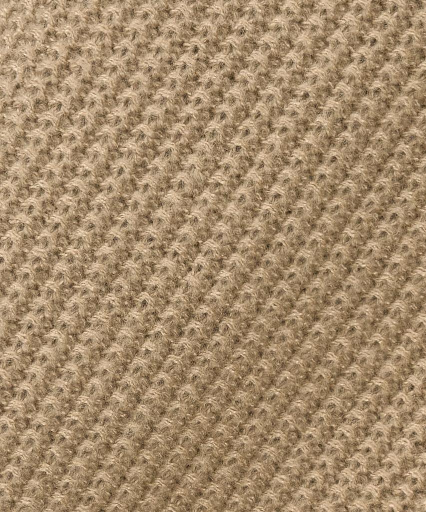 NODU Waffle Henley Neck Knit [Beige]