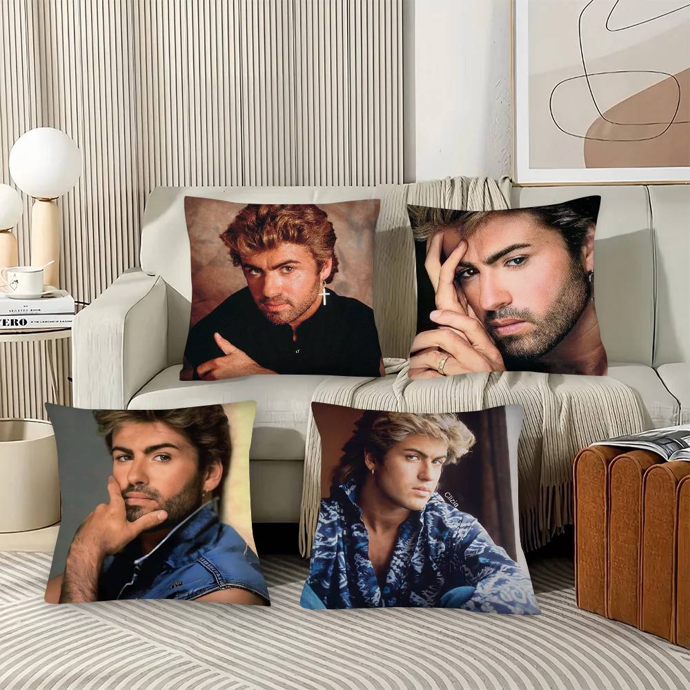 1Pc G-George Michael Pillow Case Fashion Square Pillowcase Bedroom Sofa Room Ins Decoration Leisure