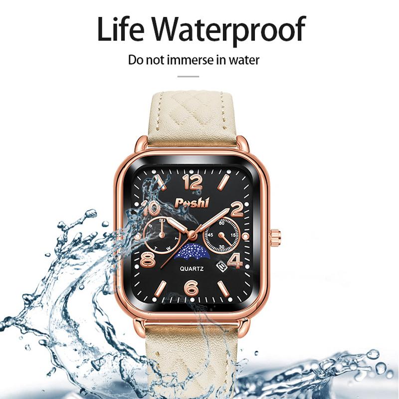 Women Strap Quartz Watches Leather Wristwatch With Date Watch