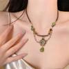 Handmade Craft Bohemia Necklace Leaf Pendant Butterfly Pendant Necklace  Women