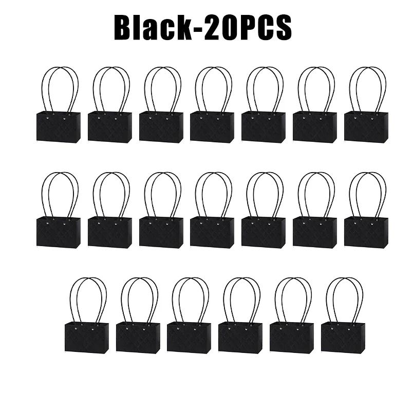 Flower Gift Bags Paper Bouquet Bags Rectangle Flower Box for Arrangements Bouquet Box with Handles Florist Supplies for Wedding