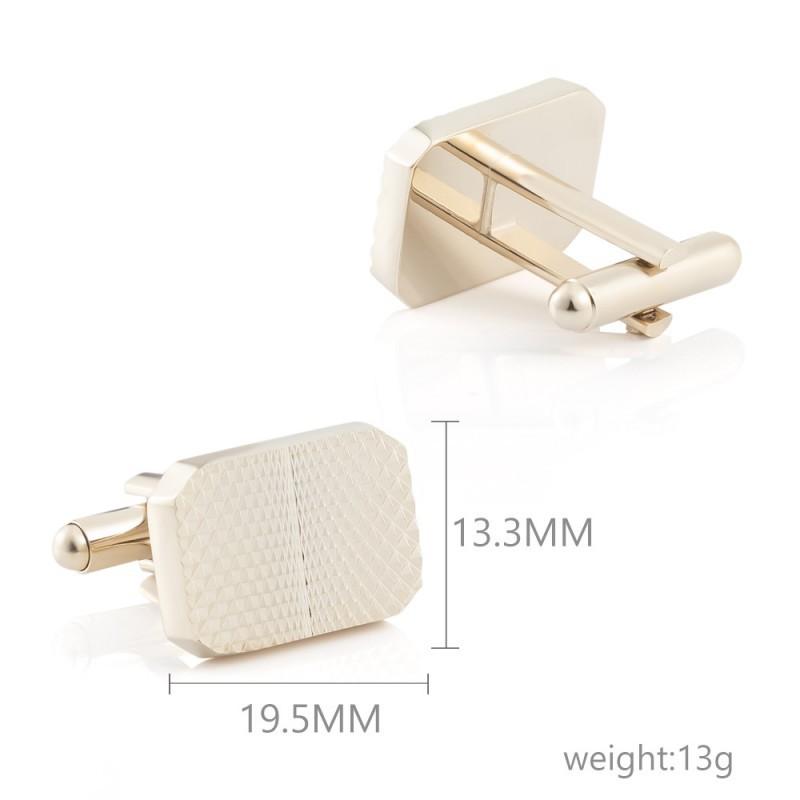 Exquisite Electroplated Gold Batch Flower Metal Cufflinks Men's French Shirt