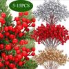 Artificial Plant Holly Red Fruit Festival Christmas Tree Wreath Home Festival Party Wedding Decor DIY Gift Accessory Stage Prop