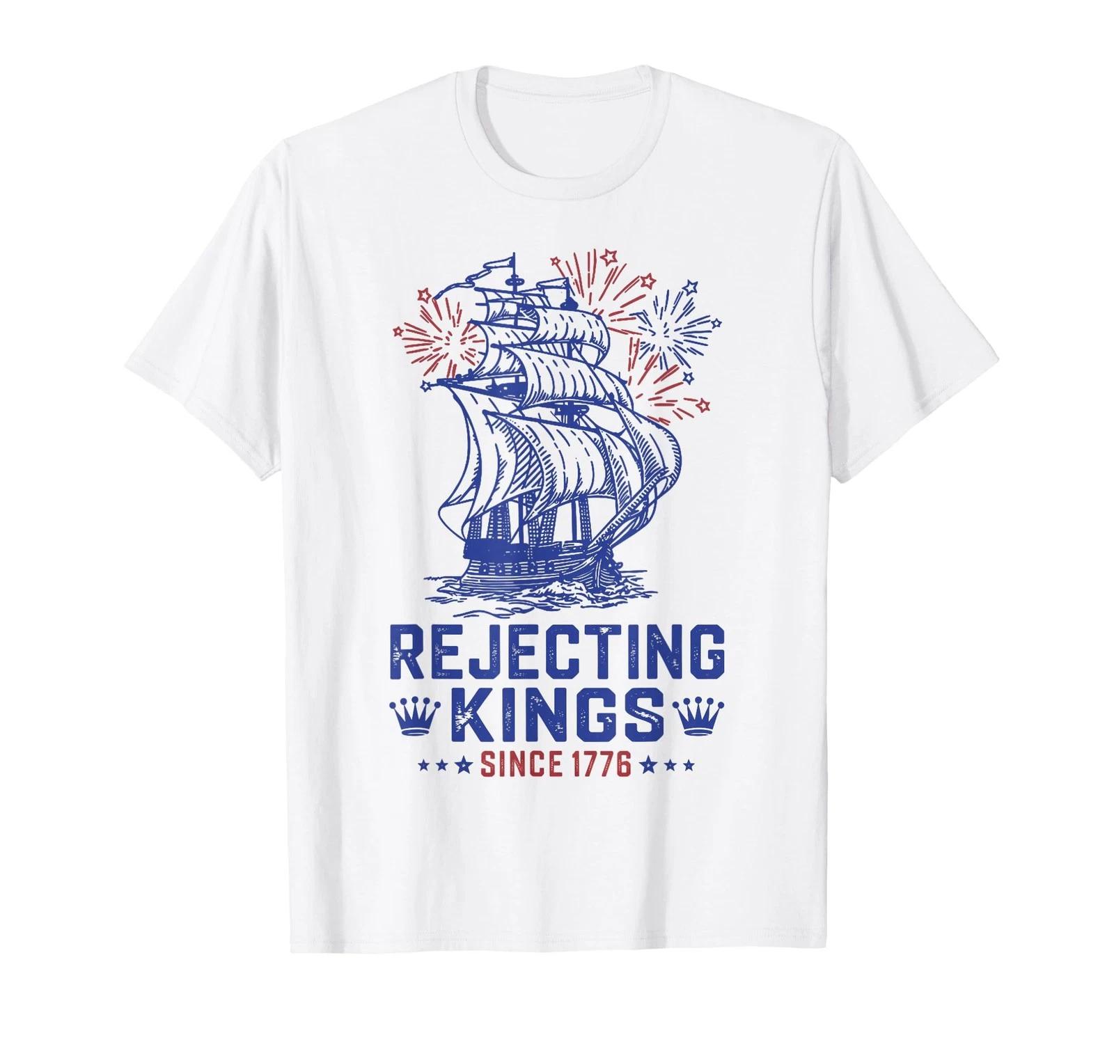 Rejecting Since 1776 American Flag USA 4th of July T-Shirt S