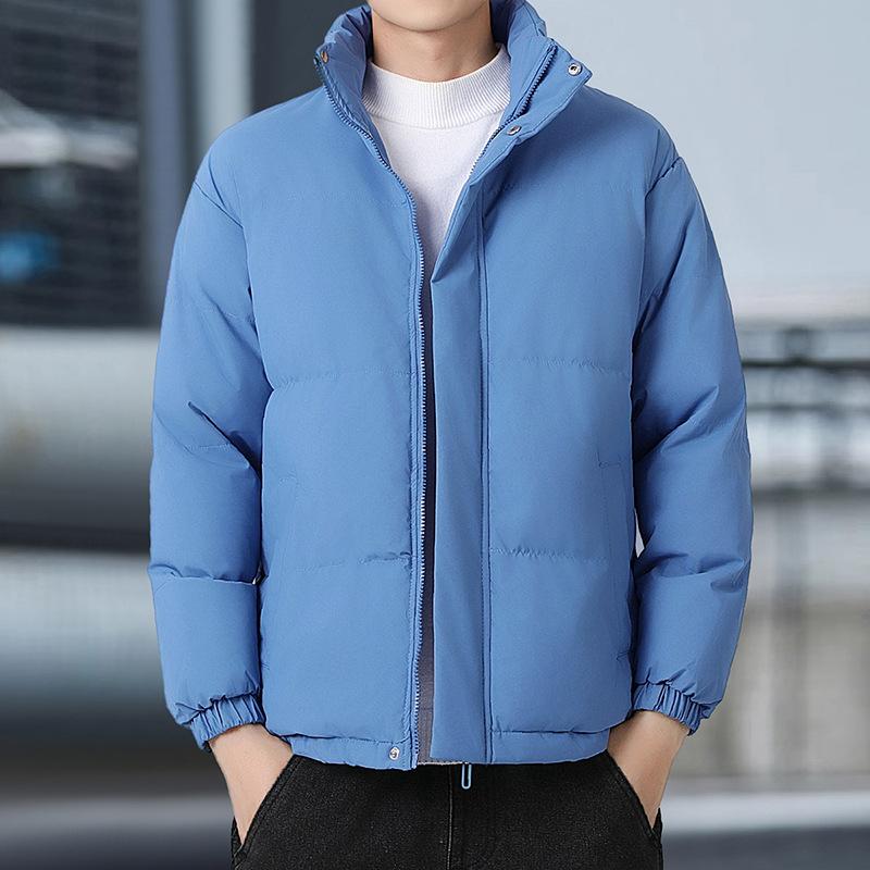 

Мужская повседневная хлопковая куртка с капюшоном однотонная зимняя на каждый день 5XL небесно-голубой