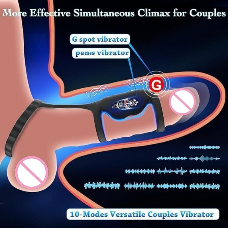 Male Vibrating Penis Ring Delay Ejaculation Penis Ring Penis Erection Massager Clitoral G-Spot Stimulation Erotic Products