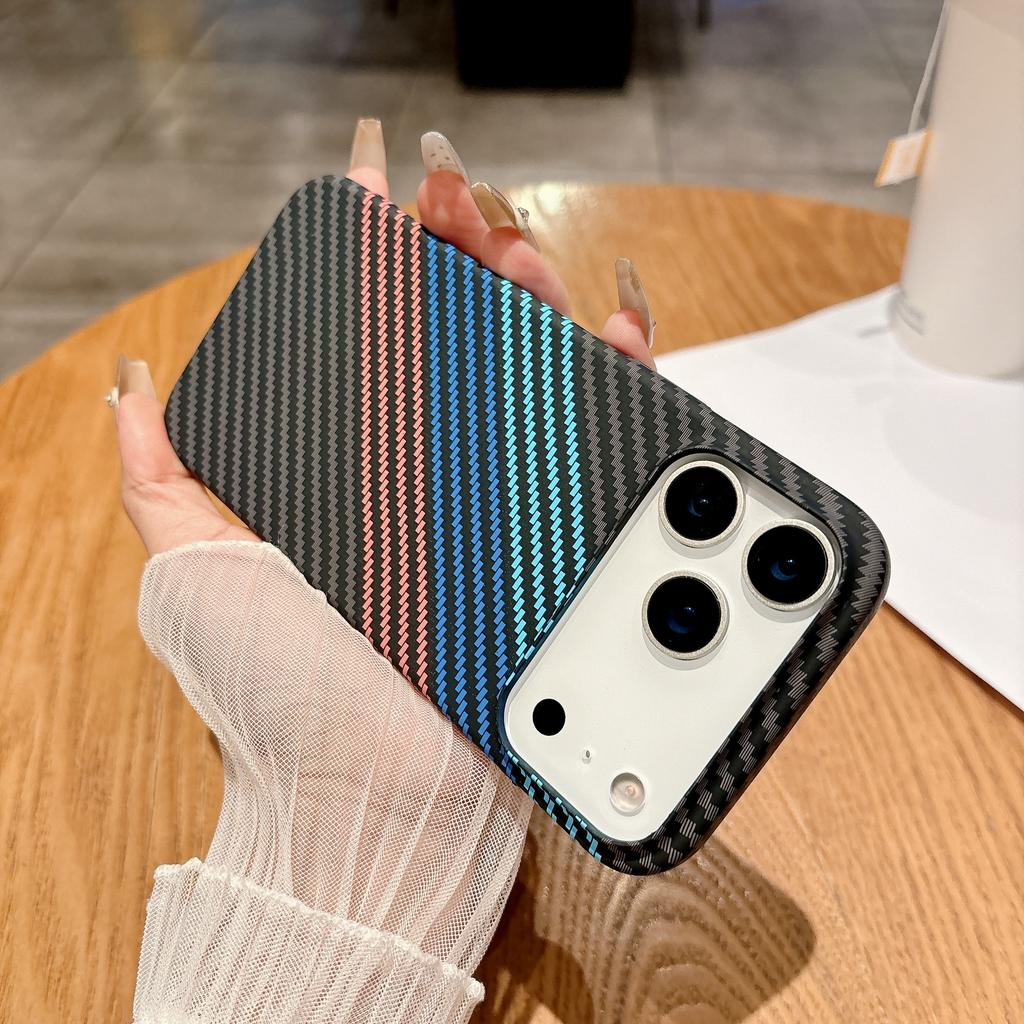 New Carbon Fiber Pattern Suitable for IPhone17promax IPhone Case Magnetically Absorbed Wireless Charging 16 Anti Fall