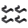 4pcs 4x4 Inch Strap Post Ties Heavy Duty Deck Fence Brackets Carbon Steel Gazebo Mounting Brackets U Shaped