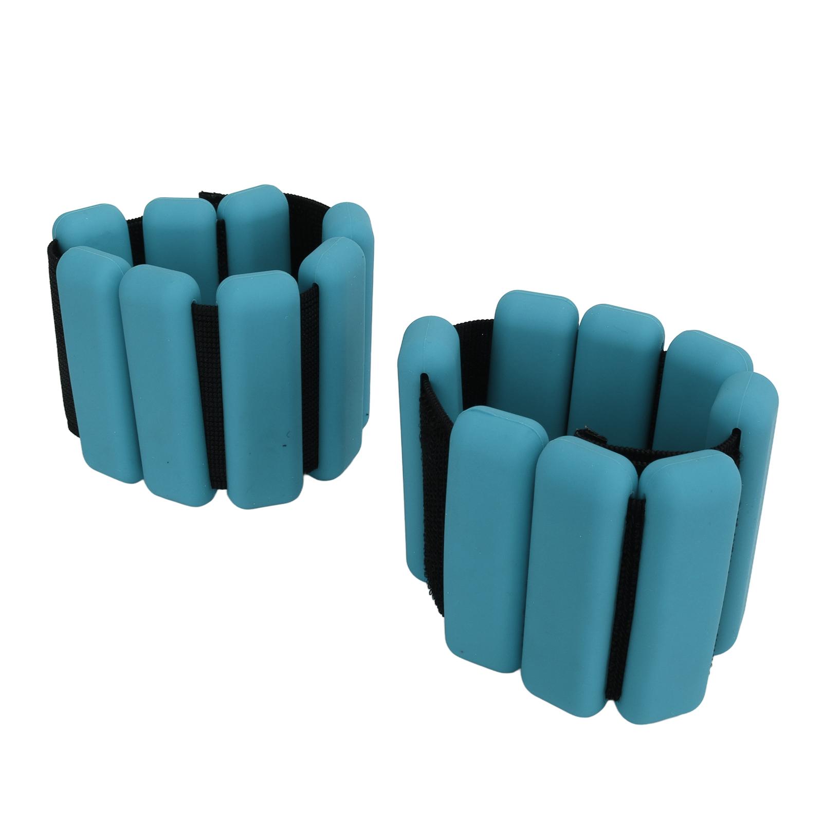 

2 шт. силиконовые браслеты с утяжелителями для запястья, спортивный браслет для бега, ремешок на запястье и лодыжку, синий синий
