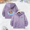 Zip Up Funny Swin Capibara Hoodie Capybara Jacket for Boys Girls Zipper Spring Autumn Trendy Animal Cartoon Sweatshirts