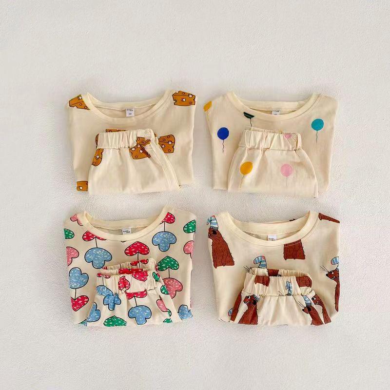 "Ice Silk Baby Summer Pajamas: Loose, Short-Sleeved, Cool Sleepwear for Boys and Girls"