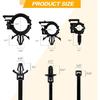 150Pcs Nylon Universal Cable Tie Buckle, Push Mount Cable Zip Tie With Car Wire Loom Routing Clips, Universal Compatible With GM Ford Trucks Cars