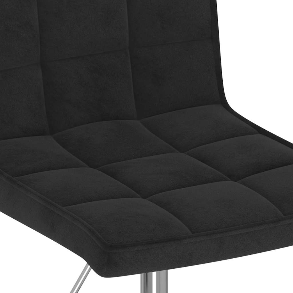 Vidaxl Swivel Dining Chairs, 4 Pcs, Black, Upholstered In Velvet