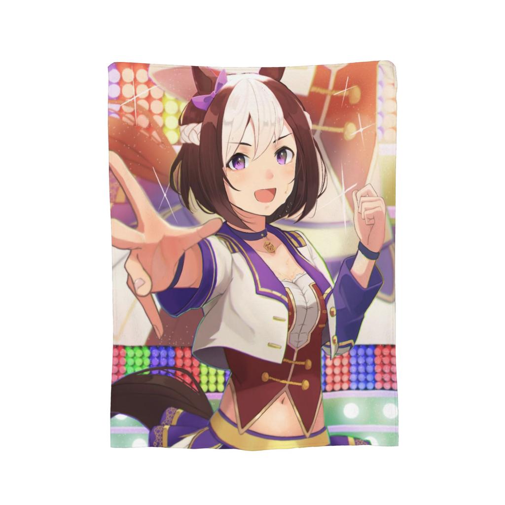 Uma Musume Pretty Derby Blankets Flannel Decoration  Multi-function Super Soft Throw Blanket for Sofa Office Bedding Throws