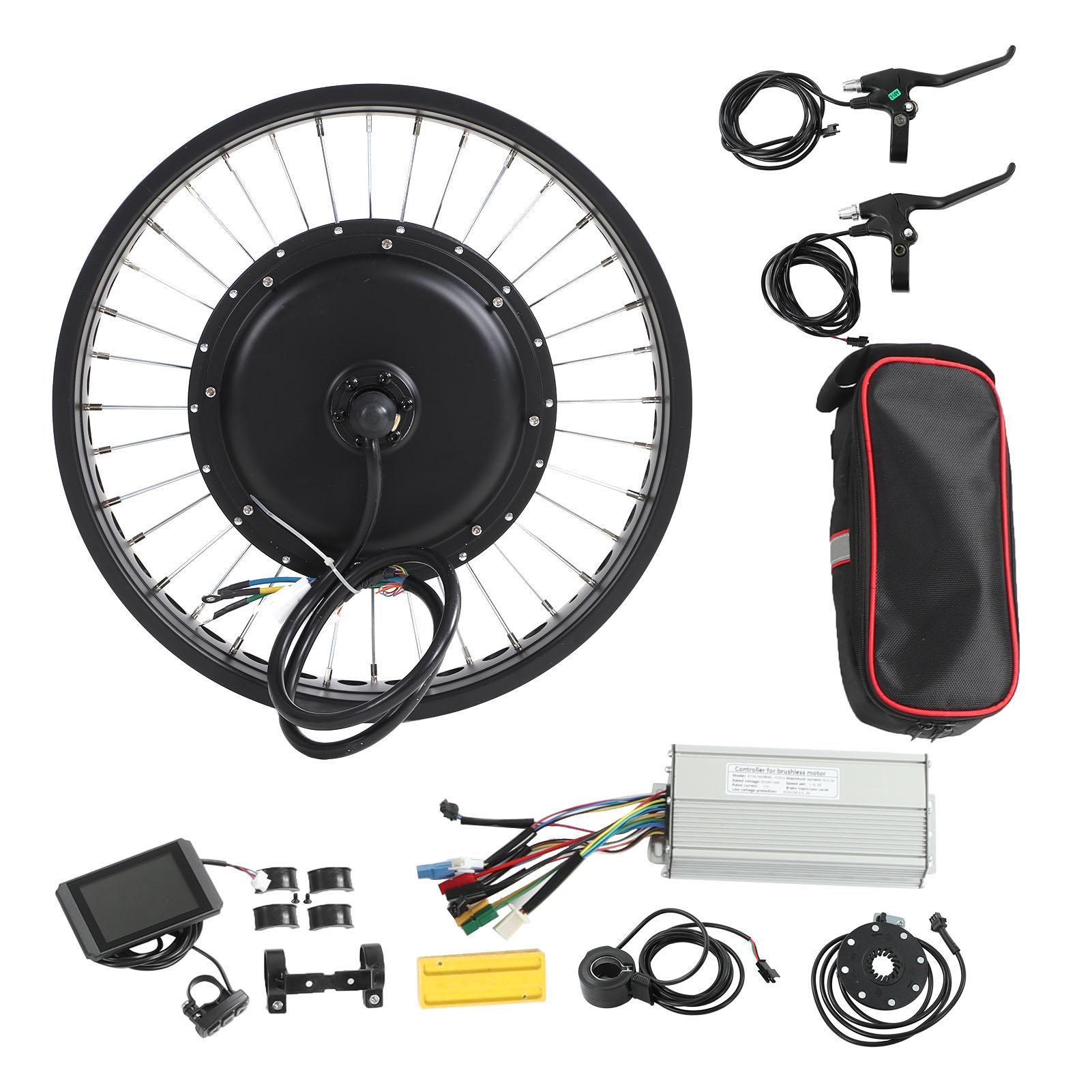 Awinner Light 20 Inch Snow Bike Conversion Motor Kit 72V 3000V Rear Drive Rotating Flywheel Kt Lcd8h Display Electric Bike Conversion
