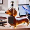 Dackel Hund Whiskeyflasche 3D Geformte Dackelform Whiskeyglas Becher Dackel Karaffe für Bar Home Office Dekoration