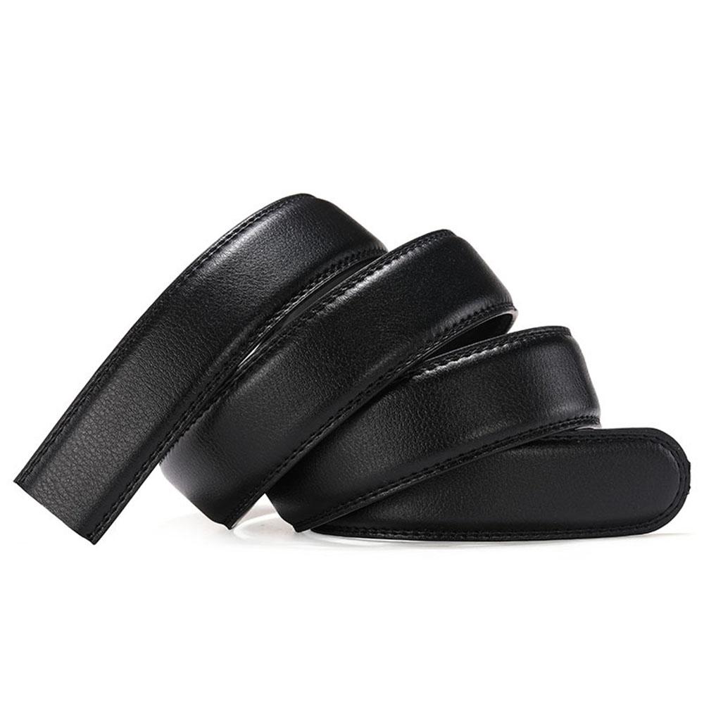 Fashion Lychee Pattern Men's Automatic Buckle Belts No Buckle Belt Men High Quality Belt Male Leather Strap Jeans 3.5cm Belts