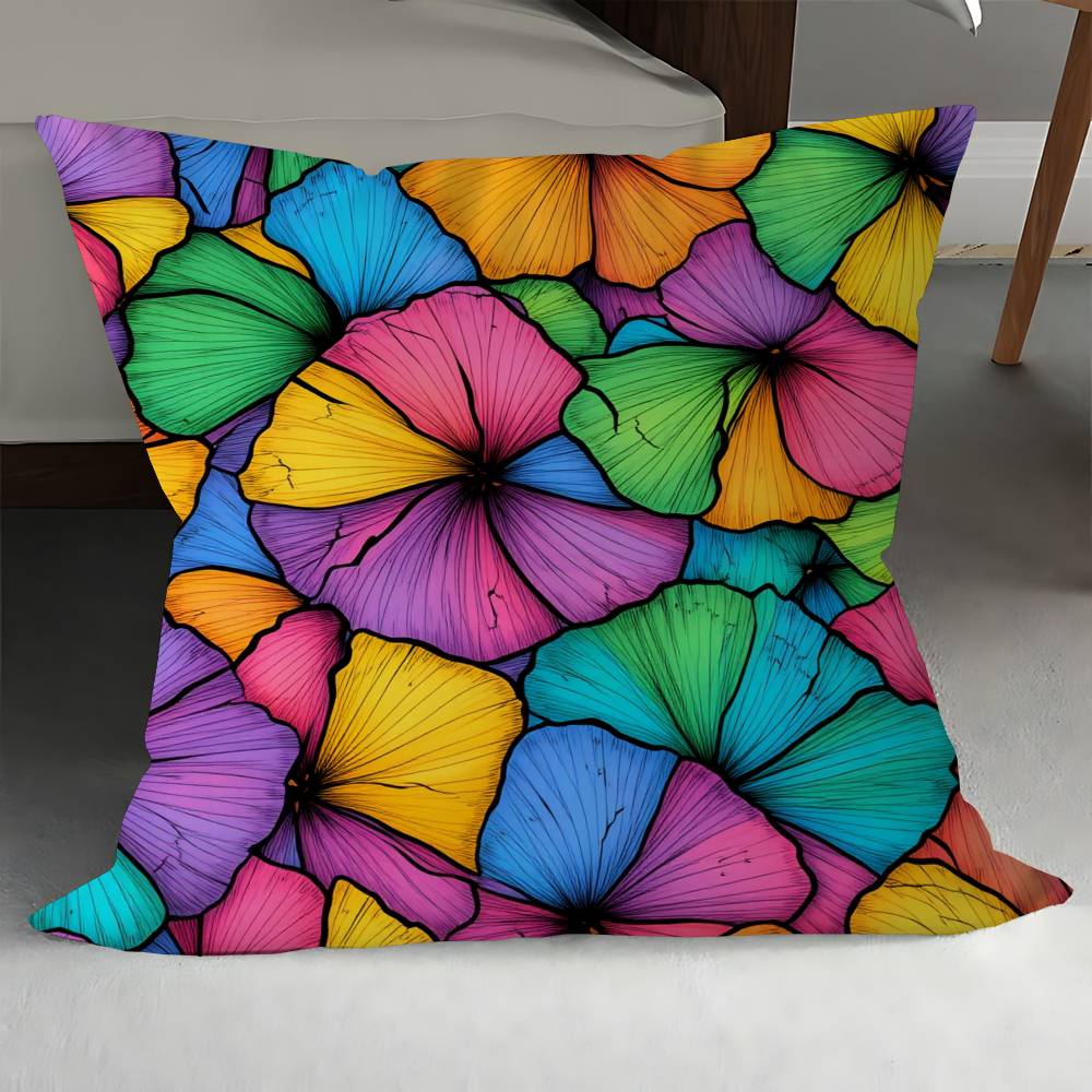 Elegant And Gentle Floral Print Pillow Cover Sofa Cushion Cover Home Room Decoration Children Gift
