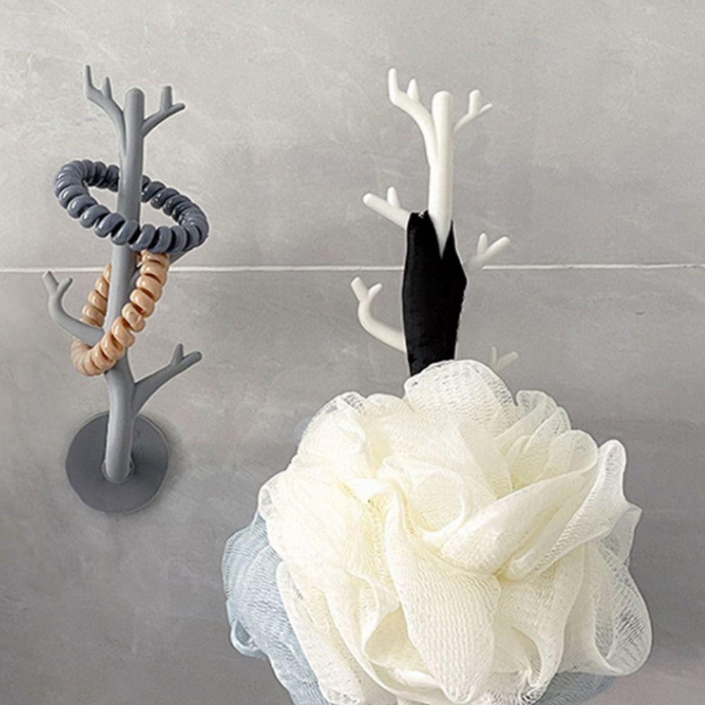 1Pcs Nordic Seamless Adhesive Hanging Sticky Branch Coat Hanger Key Holder Hook Wall Hook
