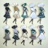 Art Nouveau Shell Dancer Brooch For Women Men With Handcrafted Inlay Fashion Accessory