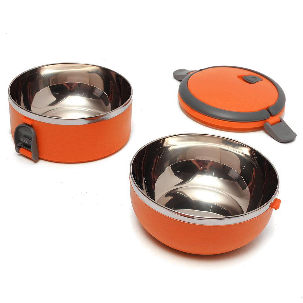 Stainless Steel Bento Lunch Box Lunch Box with 2 Compartments for Students Workers Business Men